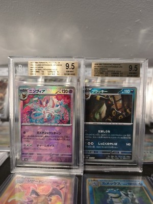Pokemon BGS 9,5 Umbreon & Sylveon Terastal Festival MASTERBALL REVERSE