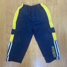 Adidas Multi Logo 90s Vintage Cargo Windbreaker Pants Youth 4T