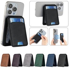 For iPhone 16 15 14 13 12 Pro Max Leather Mag Safe Magnetic Card Wallet Case