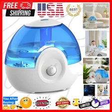Whisper-Quiet 2.2L Ultrasonic Humidifier with Touch Control & Soft Night Light