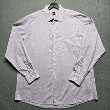 Eton Button Up Men's Dress Shirt Size 18 /46 Light Blue .