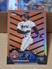 2023 XAVIER EDWARDS TOPPS UPDATE ORANGE BLACK BASEBALL ROOKIE CARD RC #US296 . rookie card picture