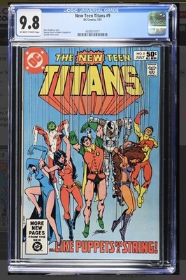      NEW TEEN TITANS 9 CGC 9.8 Cyborg 1981 Perez! Go!     Z