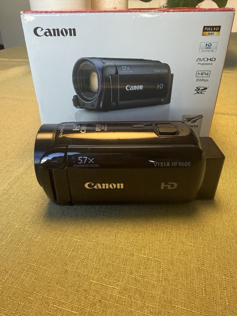 Canon VIXIA HF R600 HD Camcorder Black 32x Optical 57x Digital