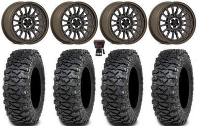 Valor V14 15'' Wheels Root Beer 32'' Savage XT Sticky Tires Can-Am Maverick X3