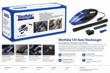 Westfalia 12V Auto Staubsauger – Kompakt, leistungsstark & zuverlässig 60W