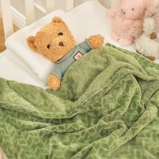 Fleece Baby Blanket - Super Soft Swaddle for Newborns, Plush Fuzzy Warm Sage ...