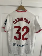 JOSÉ ÁNGEL CARMONA Sevilla Match Worn Home Signed shirt with COA 