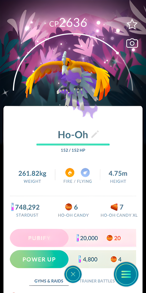 Shiny Ho-Oh (Purified) | Special BG Wild Area 2025 | Pokemon Tr-de