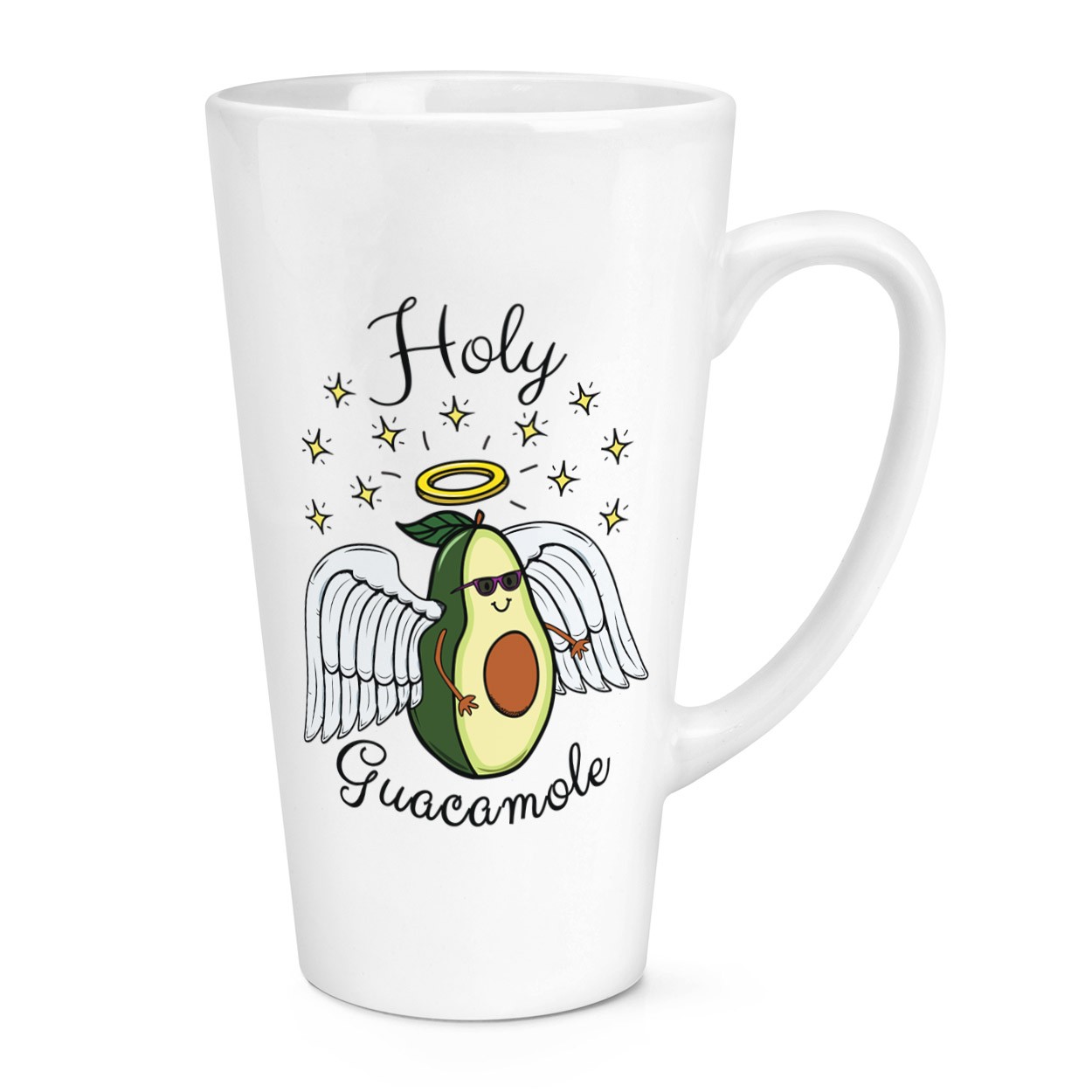 Holy Guacamole 17oz Large Latte Mug Cup - Funny Avocado Joke Food Vegan Big