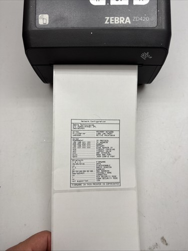 Zebra ZD420 Direct Thermal Label Printer USB Ethernet Bluetooth ZD42042-D01E00EZ - 第 9/10 張圖片