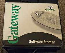 Original Vintage Gateway Computer Software Storage Binder CD Holder 20 Sleeves
