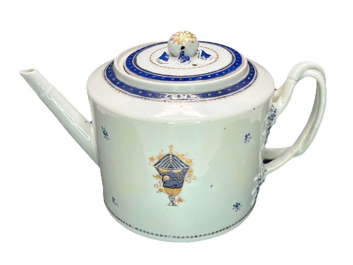 蓝色古董原始1800年以前中国风茶壶| eBay