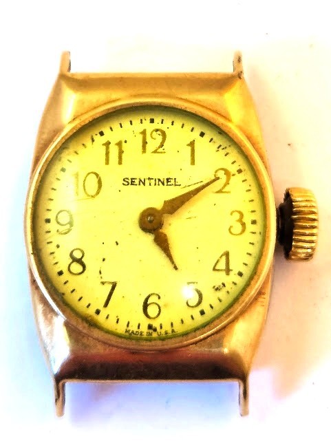 Vintage Sentinel Men's Wrist Watch, Vintage Watches for Repair