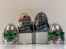 Leggs Egg Sheer Energy Sheer Toe Suntan Grey Slate Blue Size Q & B Pantyhouse