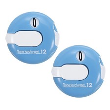2 Pack Golf Score Counter Mini Attachment for Golfers Glove Blue White
