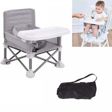 Baby Booster Seat Baby Camping Chair Portable Folding Removable Tray