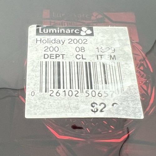 Luminarc Cristal D’Arques Glass Ruby Red Lunch Salad Dinner Plates 8”D Set Of 4 - Picture 8 of 8