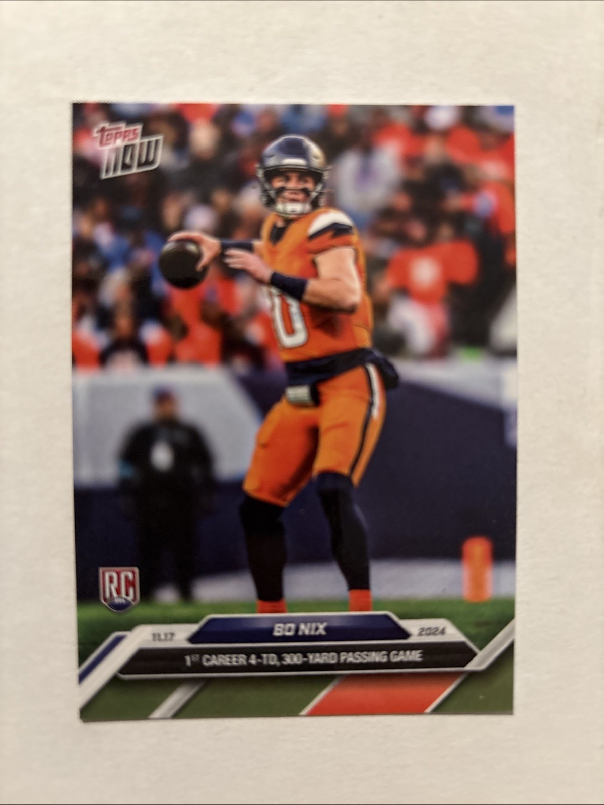 2024 Topps Now Rookie RC Bo Nix #12 Denver Broncos - Rookie Card
