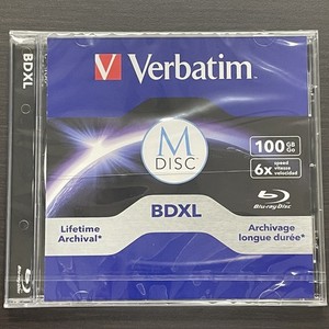 Verbatim M-DISC BDXL 100GB - Archival Grade Blu-Ray Optical Media - NEW