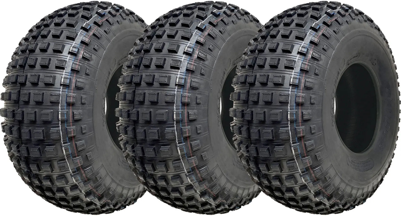 22x11.00-8 Knobby ATV tyre, Quad trailer 22 11 8 tire 4 ply heavy duty, set of 3
