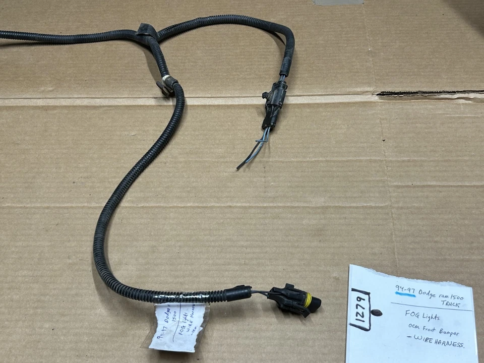 94-97 Dodge ram 1500 2500 3500 camión - luz antiniebla cable arnés de cable oem delantero Foto 3 de 4