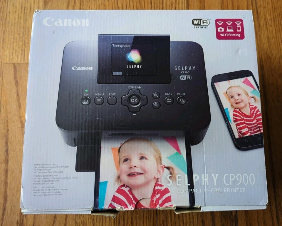 Canon SELPHY CP900 Digital Photo Dye Sublimation Printer with Box & Cables!  - Image 2 of 4