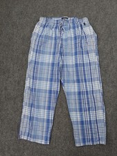 Polo Ralph Lauren Sleepwear Pants Mens XL Blue Plaid Lounge Pony Logo Cotton