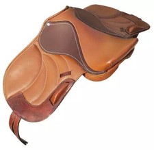 Nouvelle selle de saut de cheval anglais en cuir à contact étroit.