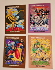 Lot 4 1993 Marvel Comics Annuals Cards  Super Heroes/Villians #s 5-18-23-24
