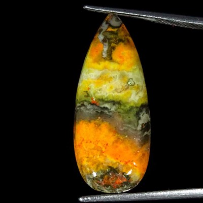 10.40Cts Natural Bumble Bee Jasper Pear Cabochon Loose Gemstone