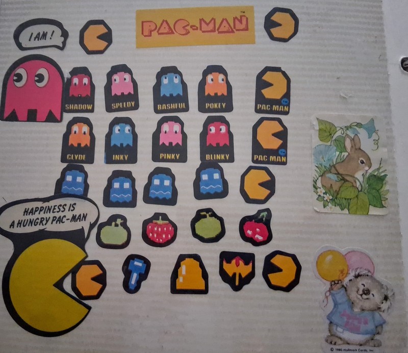 80s Vtg Stickers Album ​PacMan Bazooka  Hallmark Smurfs Snoopy Merrill   Used