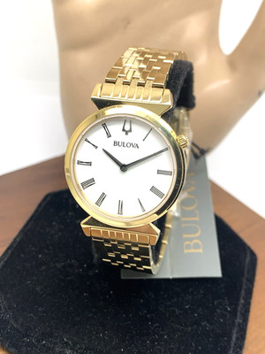 Bulova Women's Watch 97L161 Regatta Quartz White Dial Gold Tone Stainless Steel