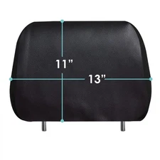 FH Group Universal Fit Faux Leather Car Headrest Cover for SU Van Truck - 1pc
