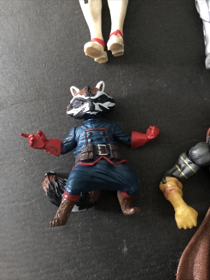 Lote de 4 figuras de acción Marvel Legends Guardianes de la Galaxia Gamora Drax Rocket Foto 4 de 4