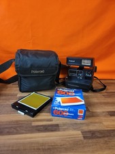 Vtg Polaroid 600 Business Edition Bundle  Storage Bag  Film Pls See Pictures