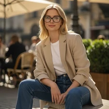 Prada Italy B VPR 10W 54[]17 Black Eyeglasses /Frames A83