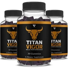 (3 Pack) Titan Vigor Maximum Performance Gummies, TitanVigor Gummy (90 Gummies)