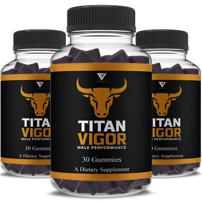 (3 Pack) Titan Vigor Maximum Performance Gummies, TitanVigor Gummy (90 Gummies)