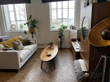 Mid Century style IKEA STOCKHOLM Walnut veneer coffee table with shelf 