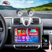 Autoradio 9" Carplay Andorid15.0 4+64GB per Smart Fortwo 451 2005-2010 GPS NAVI