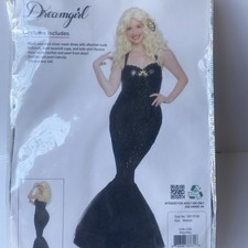 Dreamgirl Dark Mermaid Halloween Costume Adult Size Medium Black