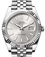eLive- Rolex Datejust 41mm Silver Index Dial Jubilee Bracelet 126334