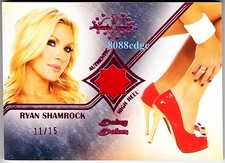 2012 BENCHWARMER DAIZY DUKEZ HIGH HEEL: RYAN SHAMROCK #11/15 WORN SHOE SWATCH