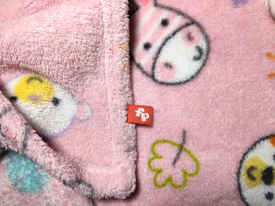 Manta Fisher Price Rosa Vellón Bebé Animales Lovey 35x37 Difícil de Encontrar Suave Seguridad Niña Foto 3 de 4