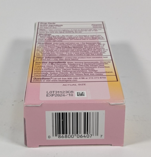 Neutrogena Mineral unsichtbare Tageslotion mit LSF 30 1,4 Unzen Ablaufdatum 10/26 - Bild 5 von 5