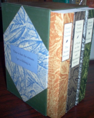 Thoreau x4 Volumes Softcover in Slipcase 1997 Walden Maine Woods Concord Civil D - Picture 2 of 2