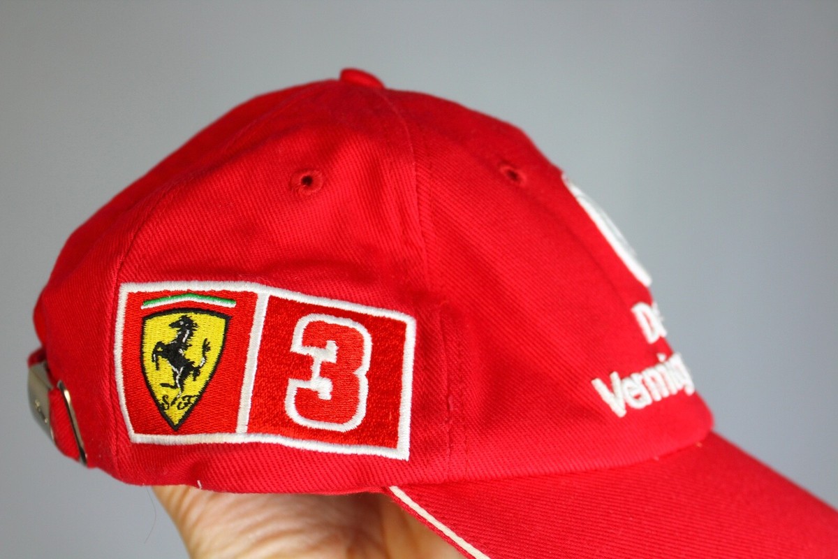 Michael Schumacher vintage Ferrari F1 Racing Strapback Hat - Formule 1 - Casquette de baseball rouge argent Dragon Racing - Taille unique LIVRAISON GRATUITE - France