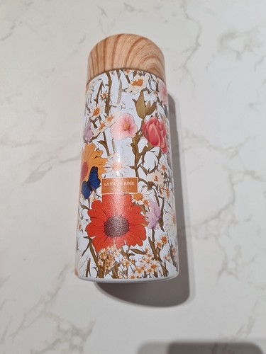 Vacuum Flask Chic Mini 180ml Floral Pattern Leak Proof Wood Grain Lid - Picture 7 of 8