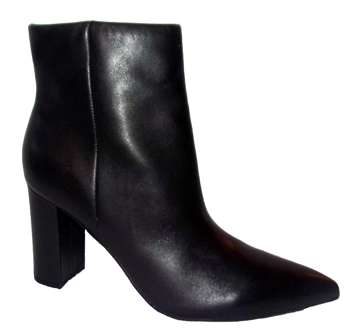 NEW MARC FISHER GLORENA BLACK LEATHER HEELED ANKLE BOOTS 11 M